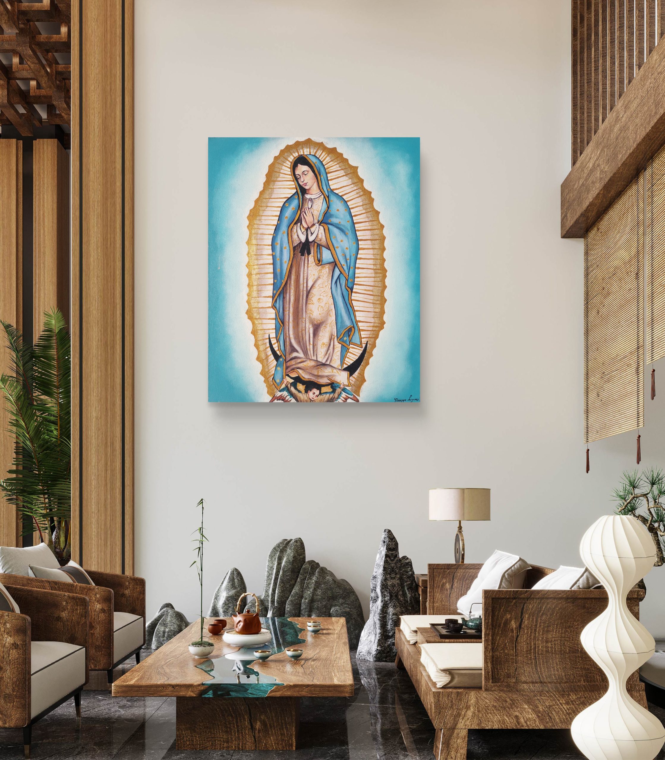 Cuadro pintura decorativa virgen de guadalupe