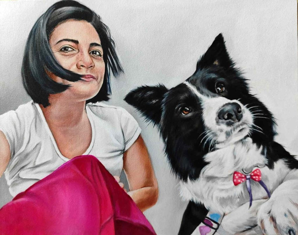 Retratos con mascotas personalizados