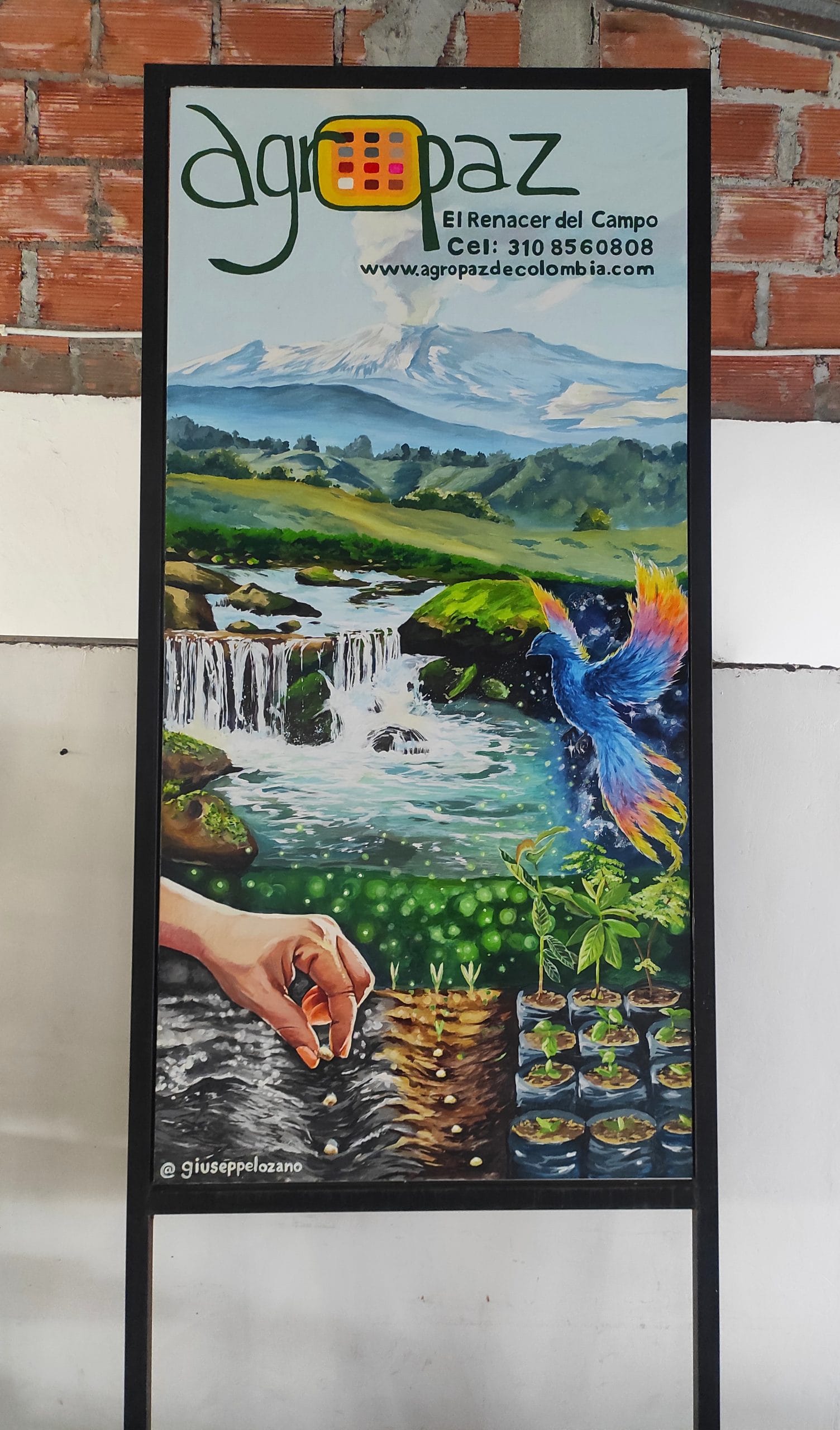 Pintor de murales en Colombia