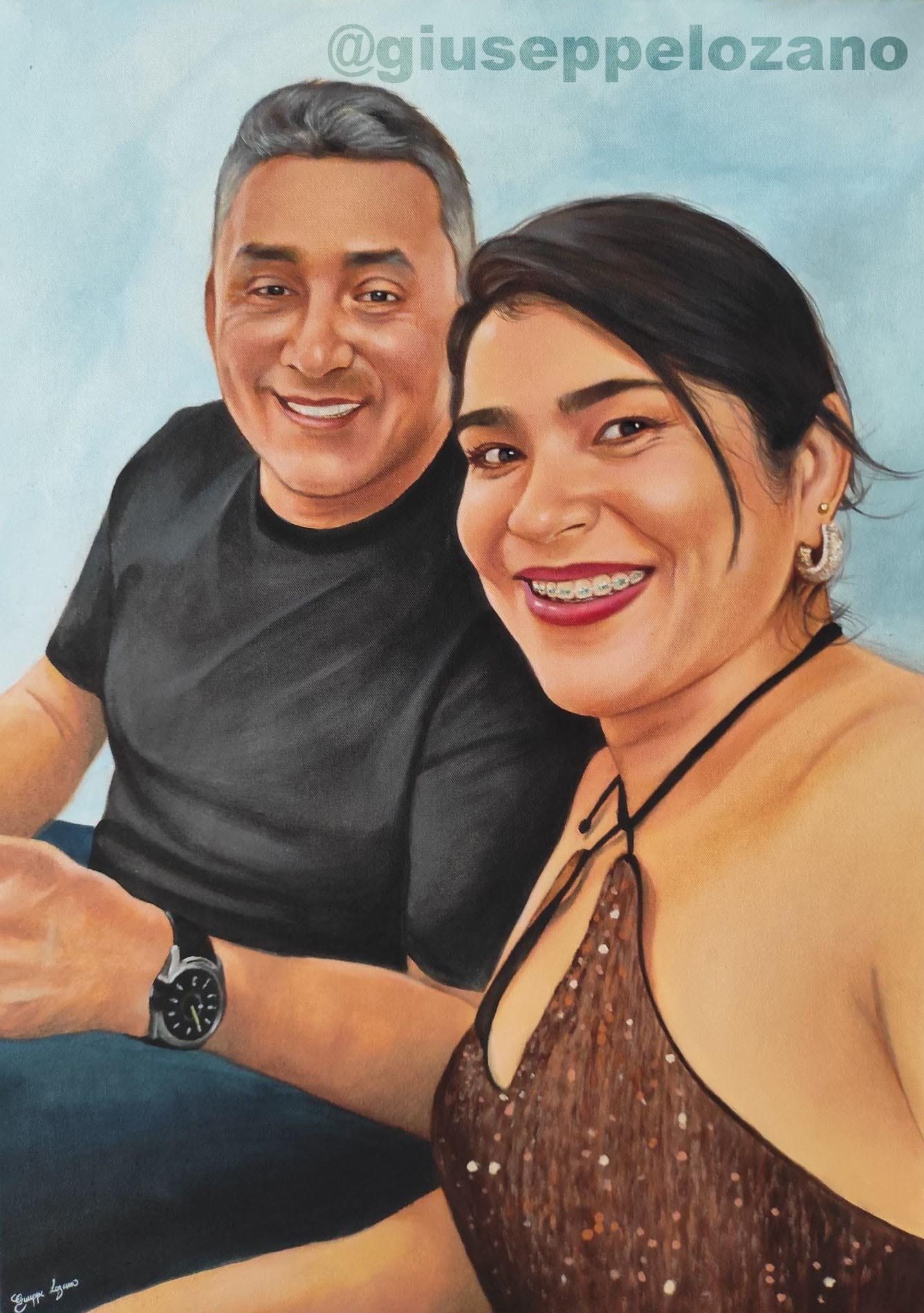 Retratos de parejas al oleo