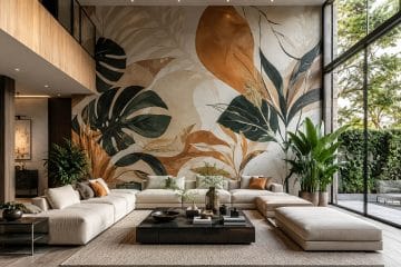 como decorar pared grande con arte mural