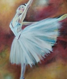 cuadro bailarina ballet oleo