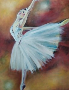 cuadro bailarina ballet oleo