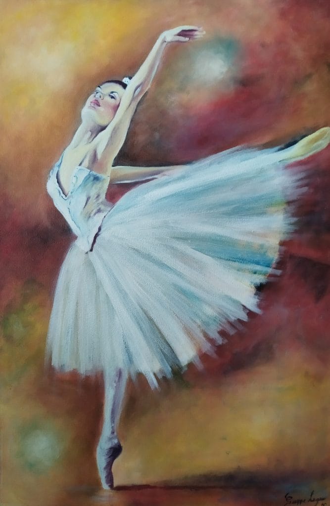 cuadro bailarina ballet oleo