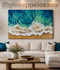 cuadro del mar con textura