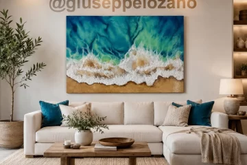 cuadro del mar con textura