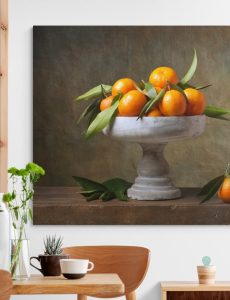 pintura naranjas lienzo decorativo