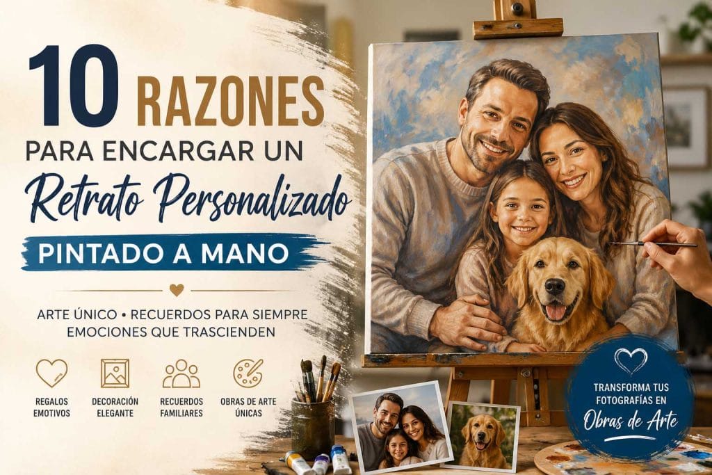 10 razones para encargar un retrato personalizado pintado a mano