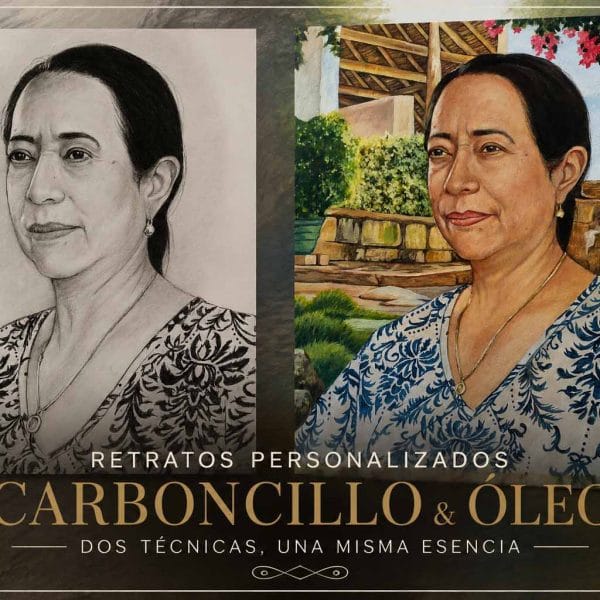 diferencias retrato carboncillo y retrato al oleo