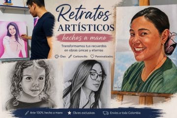 retratos artisticos hechos a mano colombia