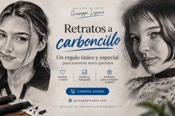 retratos carboncillo personalizados regalo