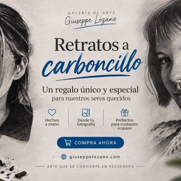 retratos carboncillo personalizados regalo